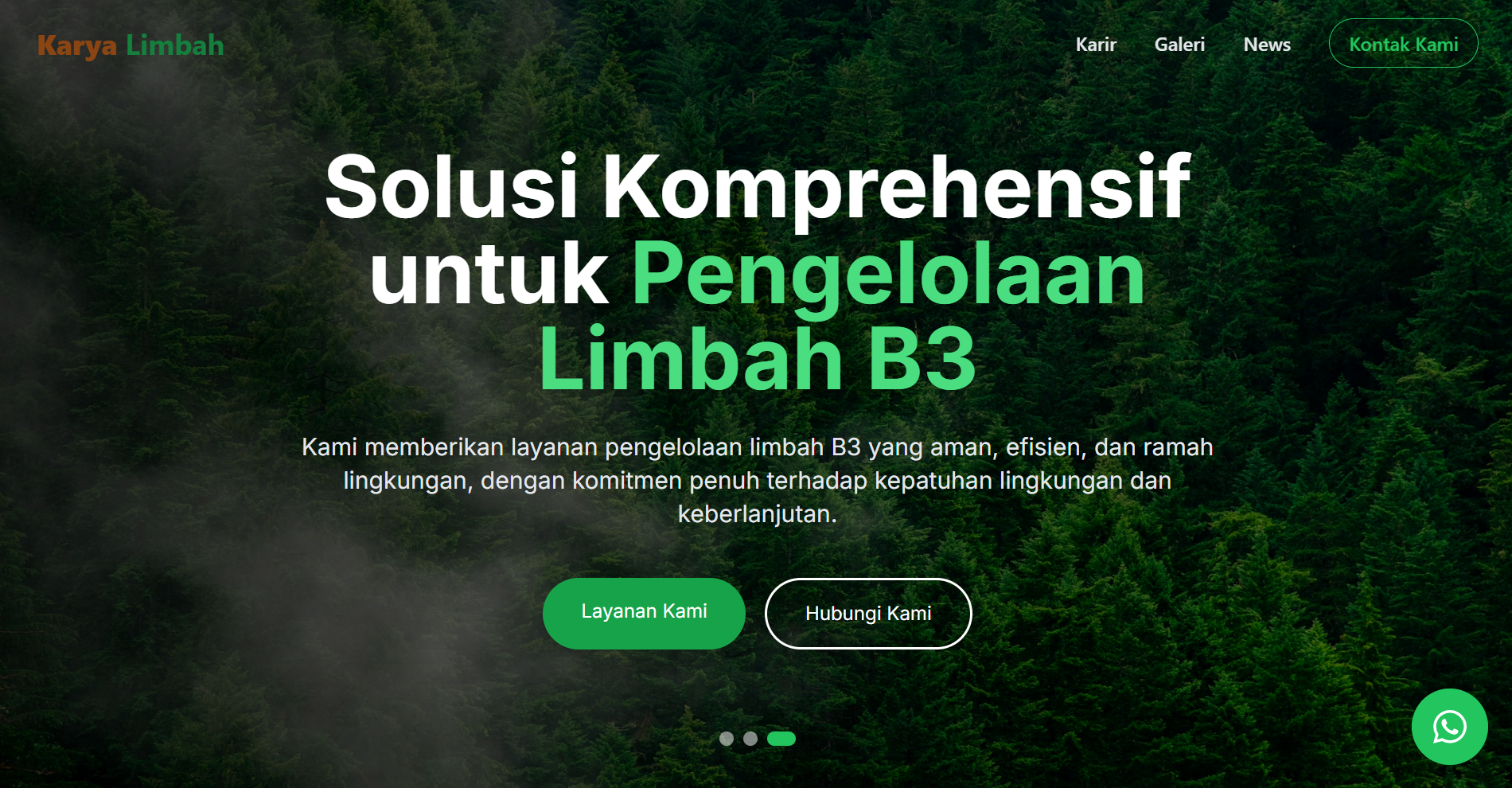 Karya Limbah - Company Profile portfolio project by Iniwebsitemu