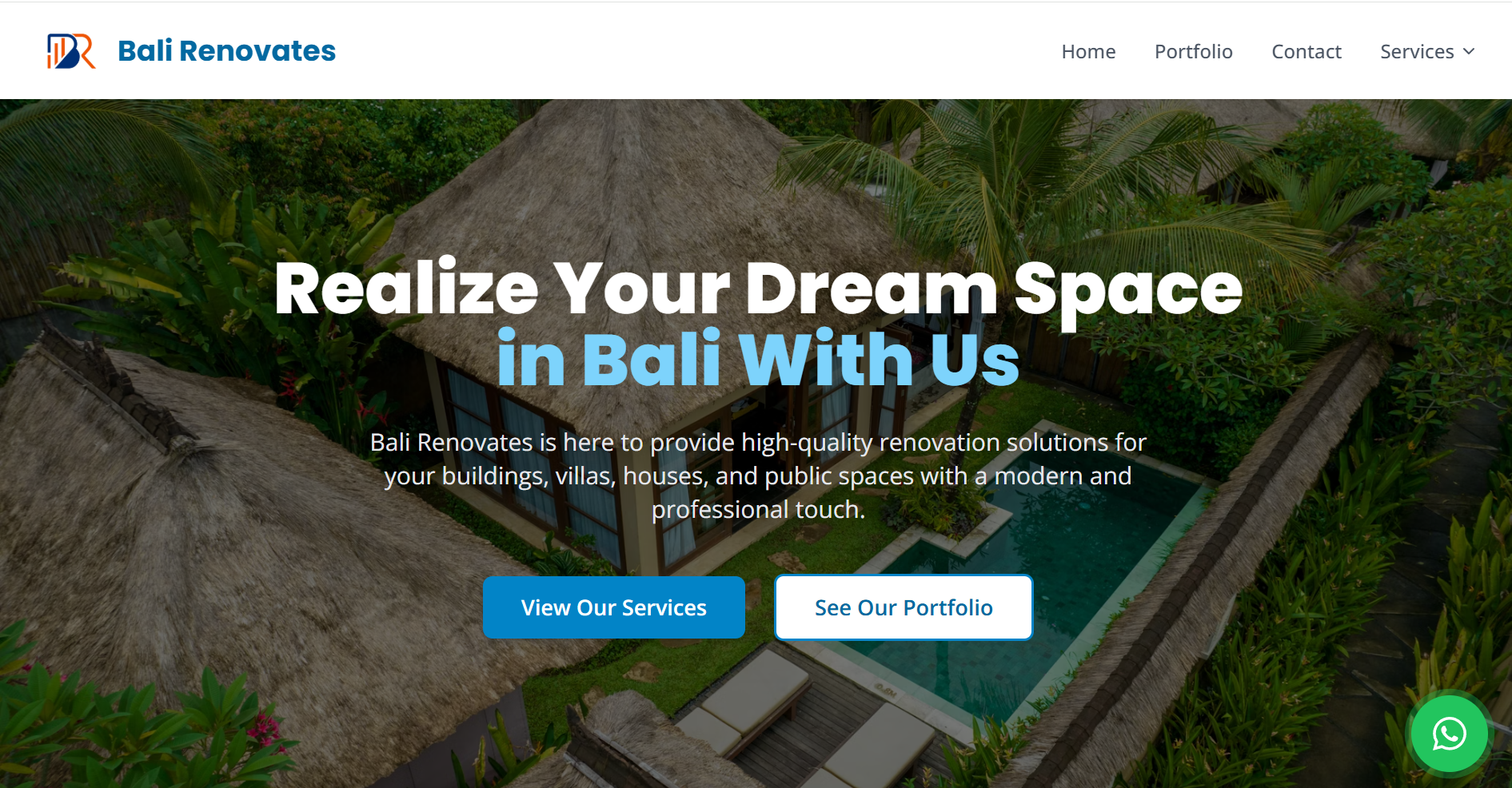 Bali Renovates - Company Profile portfolio project by Iniwebsitemu