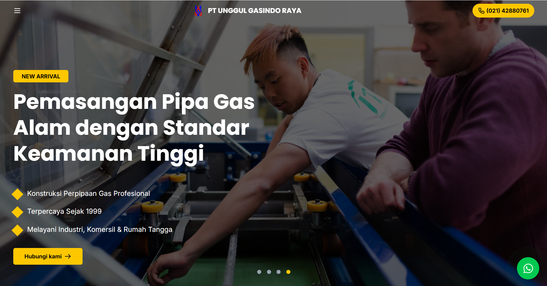 Unggu Gas Indoraya - Company Profile portfolio project by Iniwebsitemu