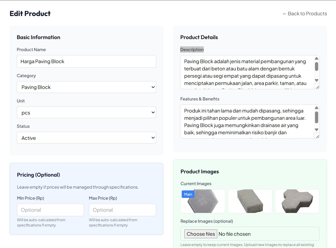 INDOJAYA BERKAH PRECAST - Screenshot 5 showing Company Profile project features