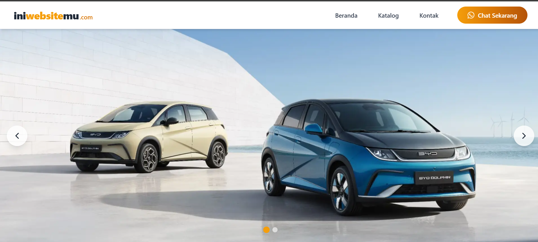 Selling Car Website - Landing Page portfolio project by Iniwebsitemu
