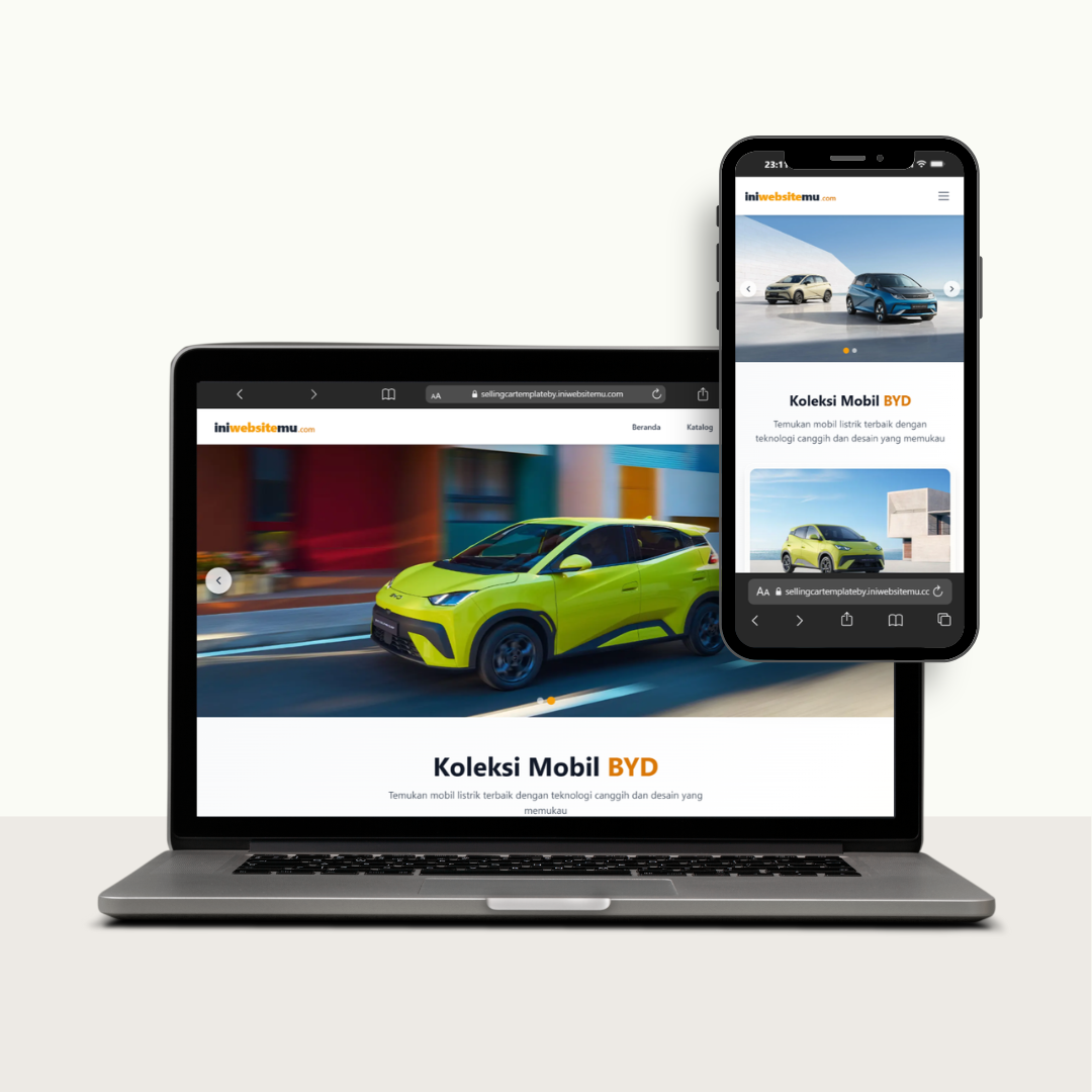 Selling Car Website - Landing Page portfolio project by Iniwebsitemu